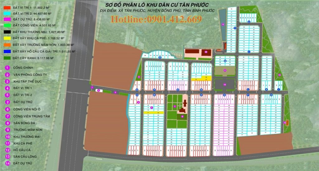Sơ đồ phân lô dự án Công Thành Residence